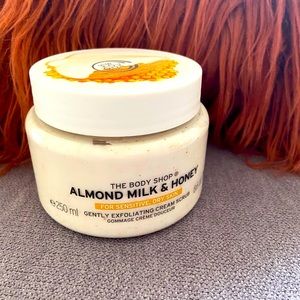 Almond milk and honey body scrub